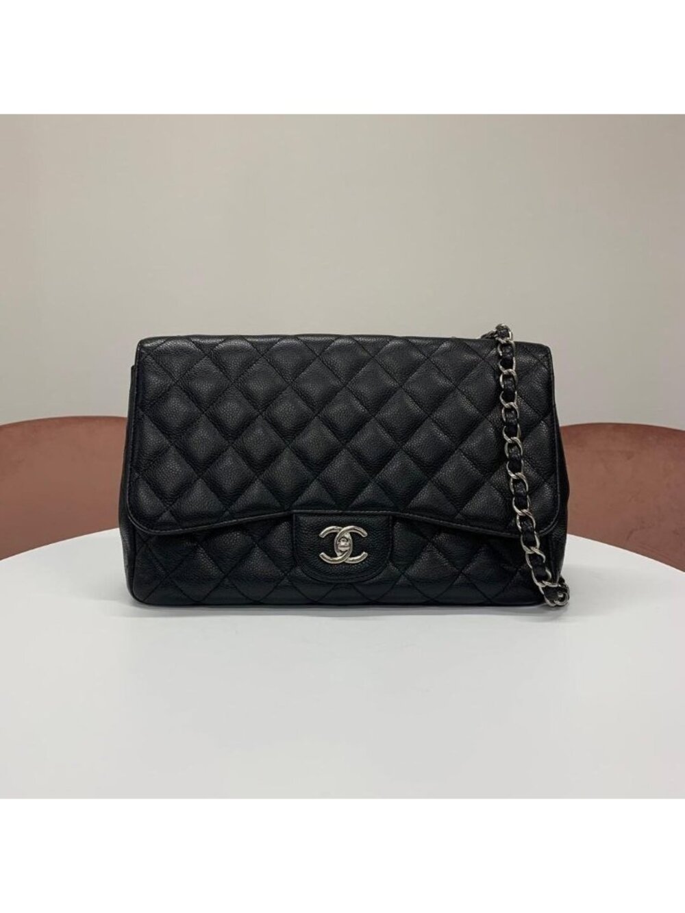 Chanel Quilted 30 Turnlock CC Logo Chain Shoulder Bag